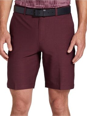 VRST Chino Golf Shorts Dark Cranberry Mens Sz 36 Zip Pockets Stretch